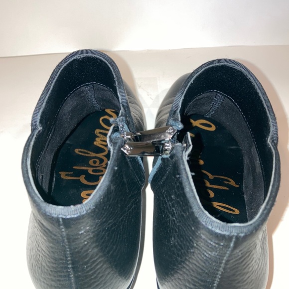 Sam Edelman Black Leather Betty Booties Ankle Boots Size 6.5 - Picture 11 of 14